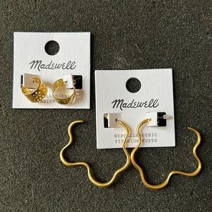 Madewell earrings, NWT, set of 2